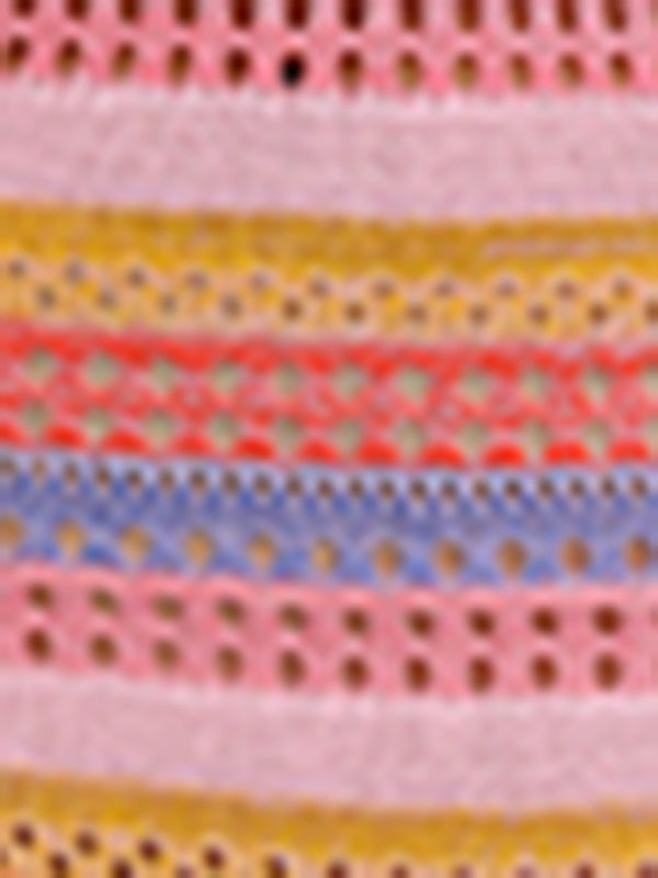 Knitted Fashion Bandage Temperament Long Skirt Striped Knitwear kakaclo
