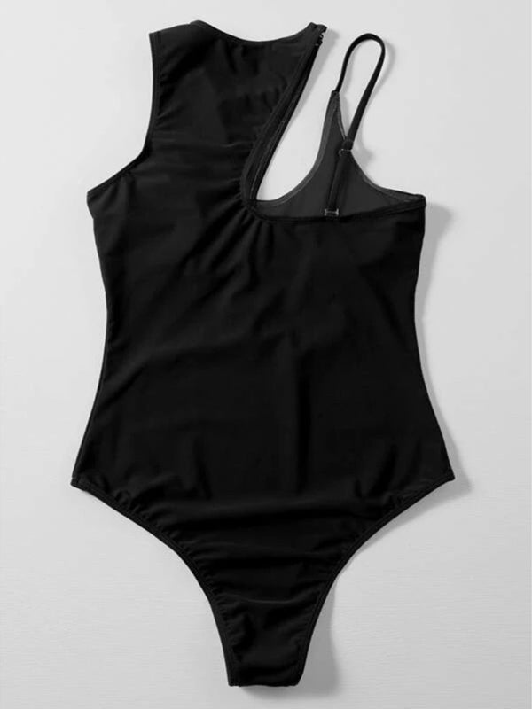 Blue Zone Planet |  Hollow multicolor one shoulder sexy swimsuit women kakaclo