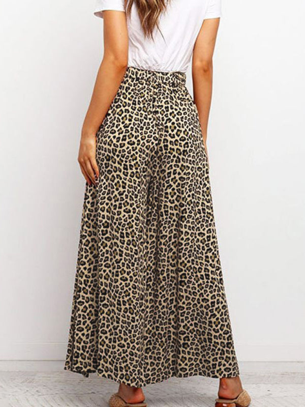 Emily's Leopard Print Wide-Leg Pants kakaclo