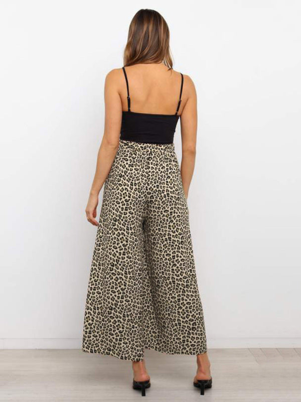 Emily's Leopard Print Wide-Leg Pants kakaclo
