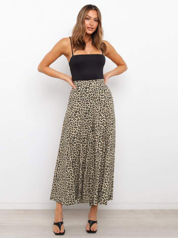 Emily's Leopard Print Wide-Leg Pants kakaclo