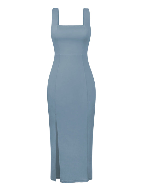Blue Zone Planet |  Elegant French dress with sling straps Bridesmaid dress kakaclo