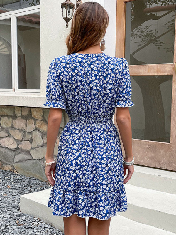 Blue Zone Planet | Ladies Pullover Short Floral Dress BLUE ZONE PLANET