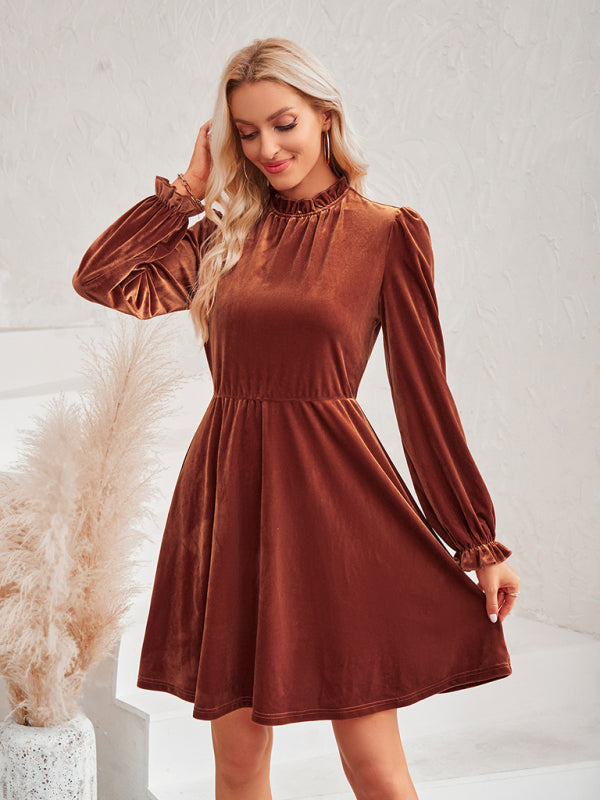 Turtleneck velvet top