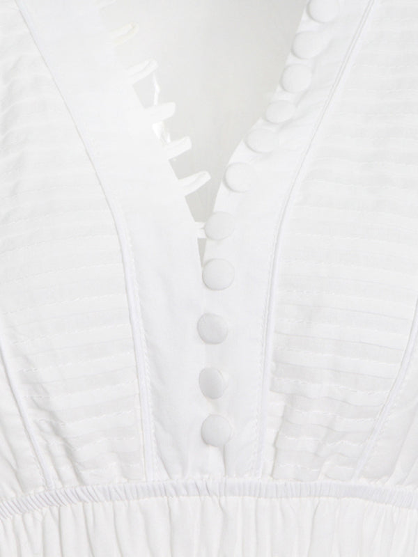 Pleated suspender holiday mille-layer dress-TOPS / DRESSES-[Adult]-[Female]-2022 Online Blue Zone Planet