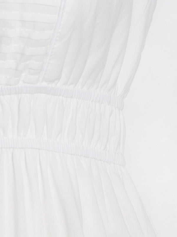 Pleated suspender holiday mille-layer dress-TOPS / DRESSES-[Adult]-[Female]-2022 Online Blue Zone Planet