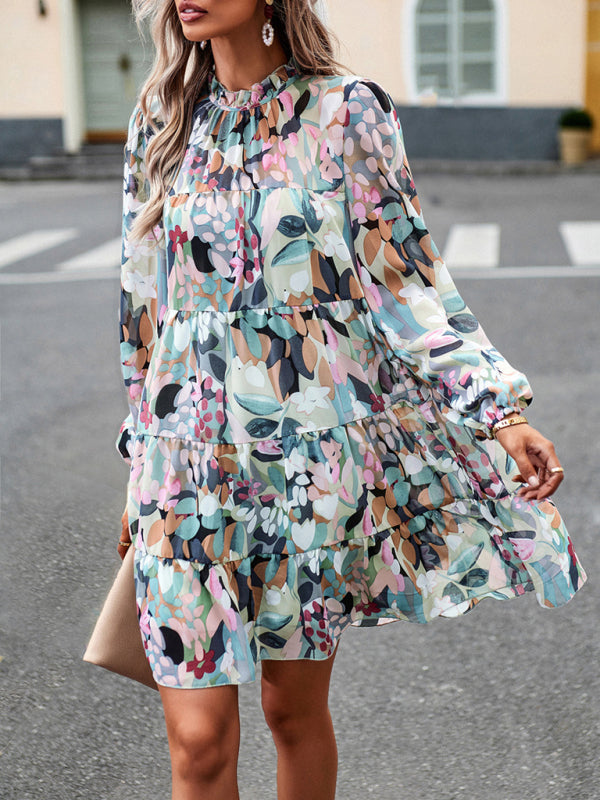 New women's temperament elegant long-sleeved skirt-TOPS / DRESSES-[Adult]-[Female]-Green-S-2022 Online Blue Zone Planet