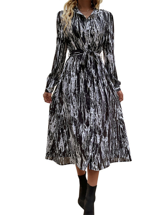 Blue Zone Planet |  Long Sleeve Tie Dye Dress BLUE ZONE PLANET