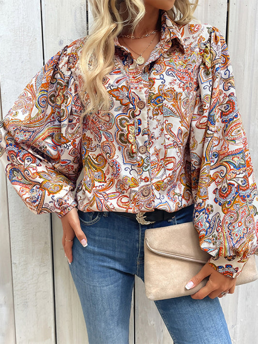 Blue Zone Planet | long-sleeved design sense loose shirt BLUE ZONE PLANET