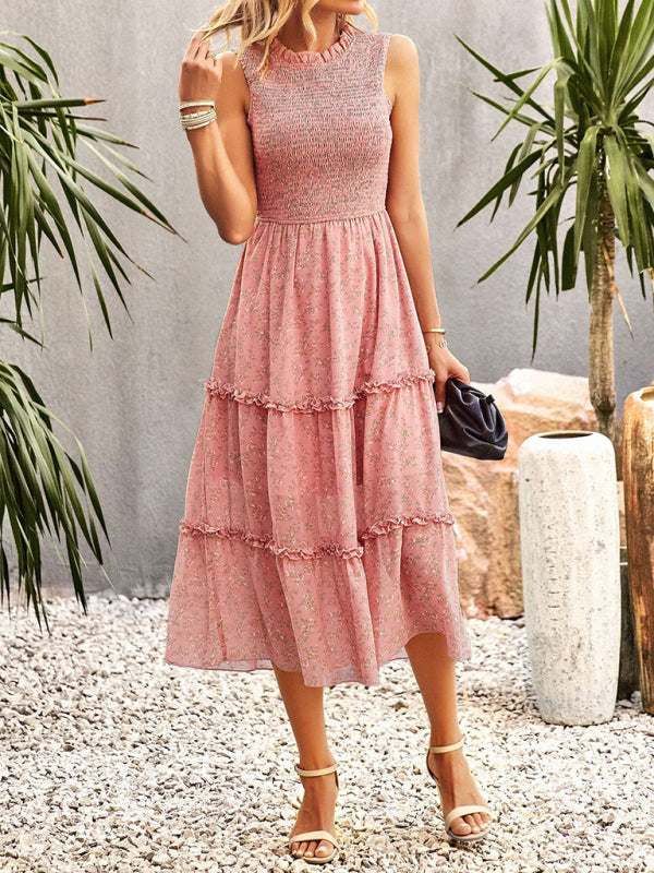 New printed A-line skirt sundress BLUE ZONE PLANET