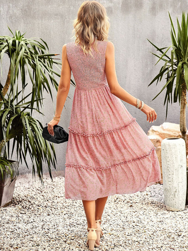 New printed A-line skirt sundress BLUE ZONE PLANET