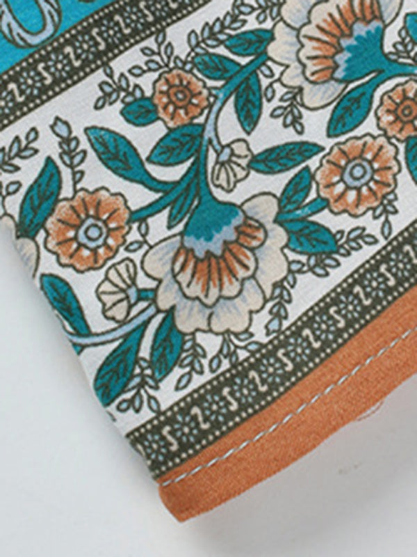 Bohemian Orientation Print Resort Style Ladies Dress kakaclo