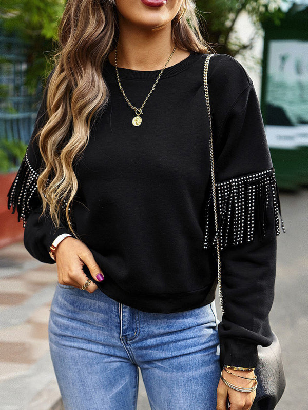 Blue Zone Planet | Simple Round Neck Long Sleeve Knit Top kakaclo