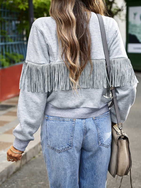 Blue Zone Planet | Simple Round Neck Long Sleeve Knit Top kakaclo