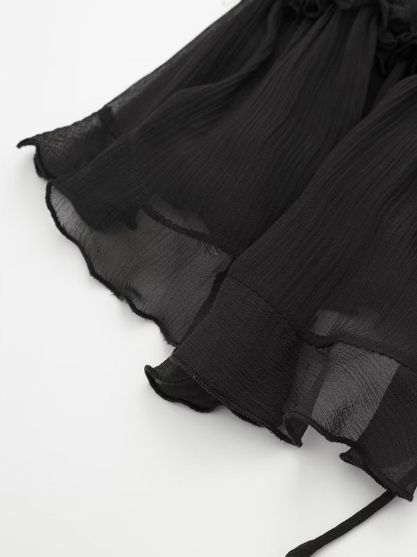 Blue Zone Planet | Sheer Layered Embellished Camisole Top Camisole kakaclo