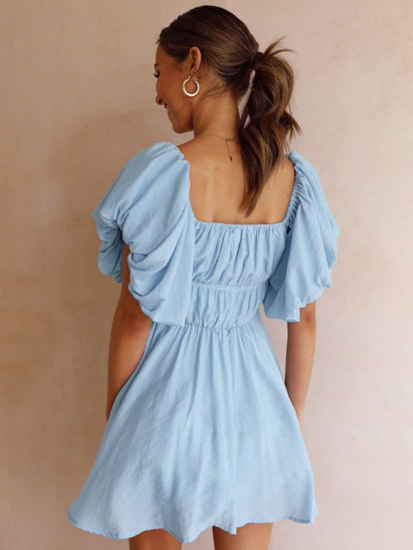 Blue Zone Planet |  Mia's One-Shoulder Elastic Band Mini Dress BLUE ZONE PLANET