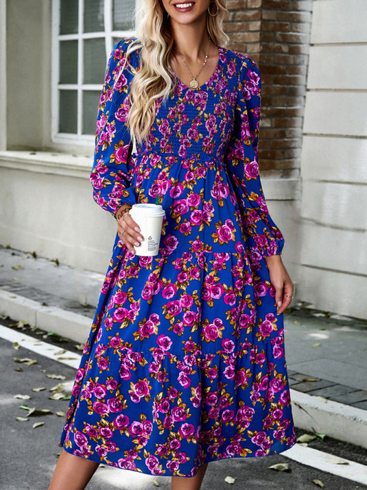 Women's new style elegant V-neck long skirt BLUE ZONE PLANET
