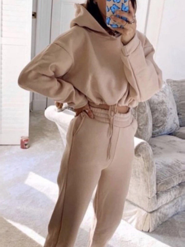 fashion long-sleeved sweater pants two-piece set kakaclo