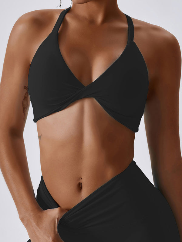 Blue Zone Planet |  women's knotted suspenders sports tight vest kakaclo