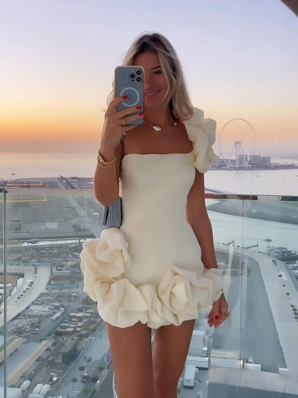Ruffle tube dress top