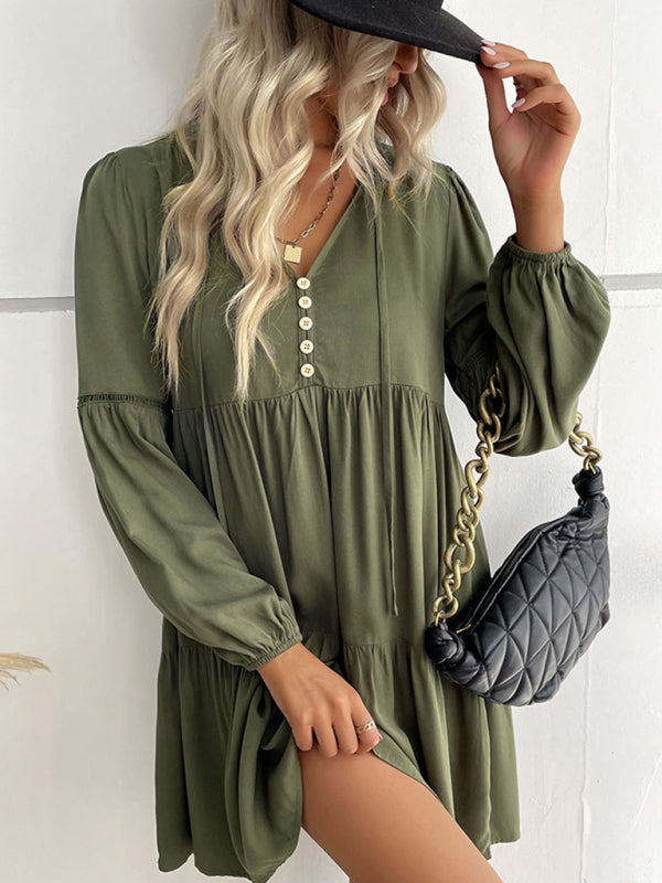 long-sleeved green autumn and winter solid color foreign trade dress kakaclo