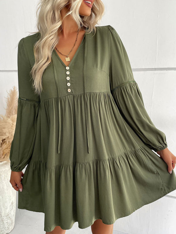 long-sleeved green autumn and winter solid color foreign trade dress kakaclo