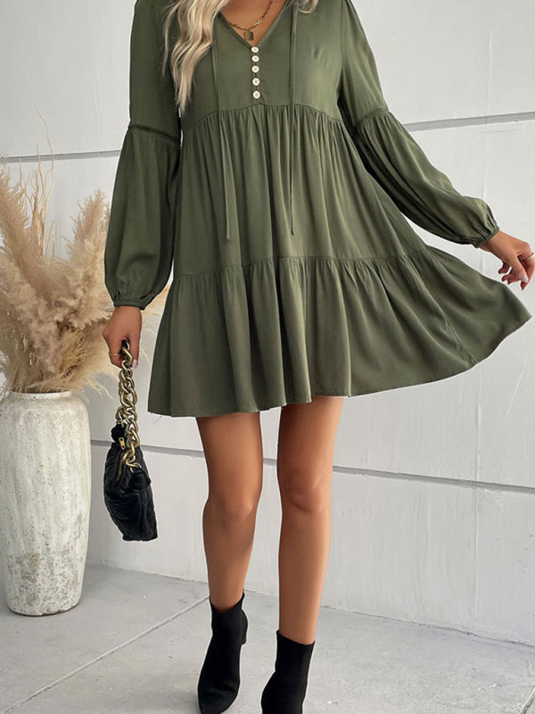 long-sleeved green autumn and winter solid color foreign trade dress kakaclo