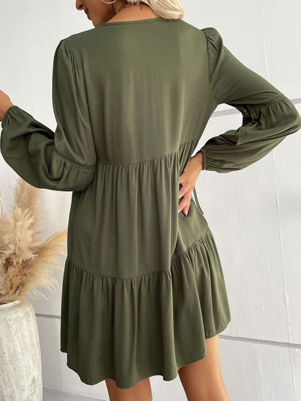 long-sleeved green autumn and winter solid color foreign trade dress kakaclo