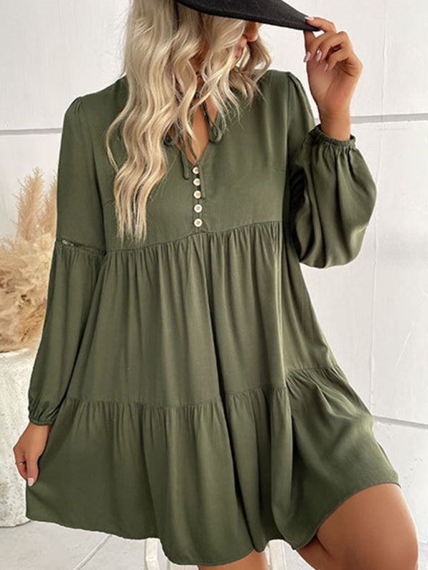 long-sleeved green autumn and winter solid color foreign trade dress kakaclo