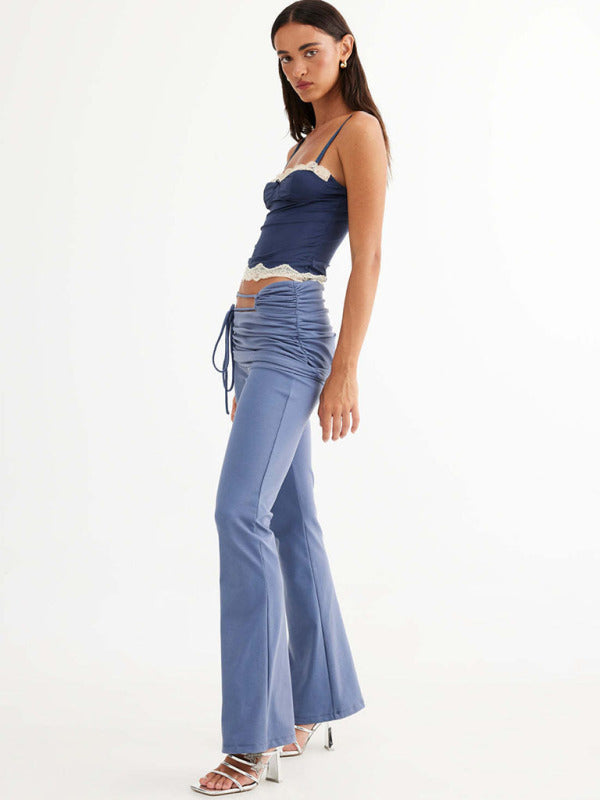 Blue Zone Planet |  Slim fit lace patchwork camisole BLUE ZONE PLANET