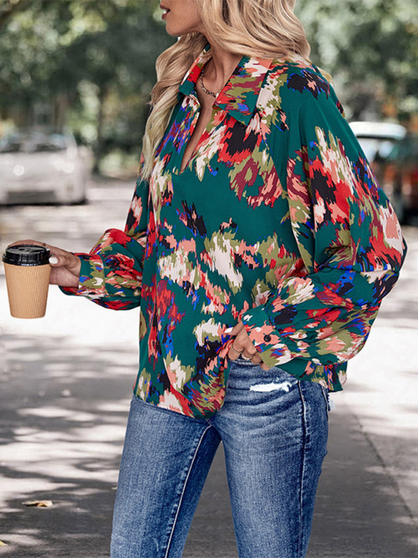 long sleeve printed shirt BLUE ZONE PLANET