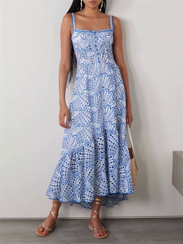 Blue Zone Planet |  holiday style spaghetti strap irregular fishtail dress BLUE ZONE PLANET