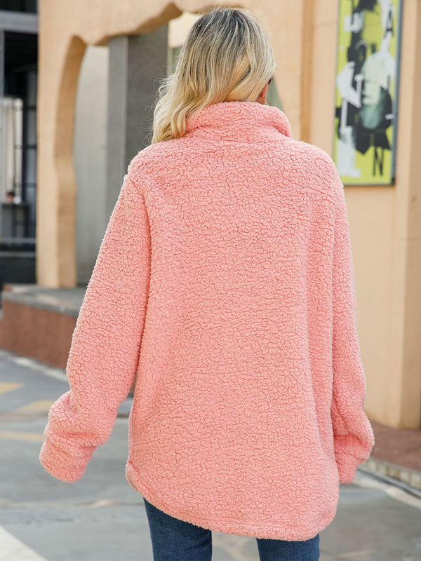 Lapel Long Sleeve Loose Buttoned Long Jacket kakaclo