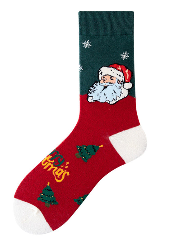 Blue Zone Planet |  New mid-calf socks with Christmas fun patterns (a variety of colors to choose from) kakaclo