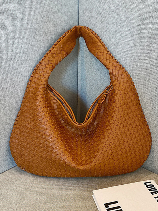 French high-end woven bag, versatile shoulder armpit bag, niche texture portable commuter bag-TOPS / DRESSES-[Adult]-[Female]-Brown-FREESIZE-2022 Online Blue Zone Planet