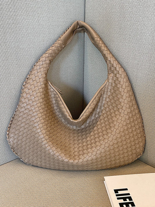 French high-end woven bag, versatile shoulder armpit bag, niche texture portable commuter bag-TOPS / DRESSES-[Adult]-[Female]-Khaki-FREESIZE-2022 Online Blue Zone Planet