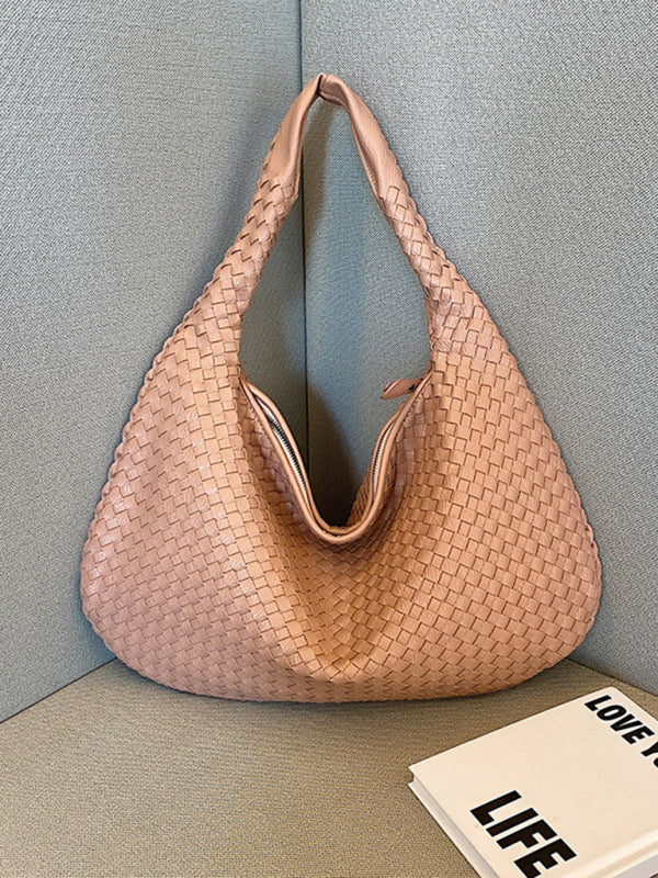 French high-end woven bag, versatile shoulder armpit bag, niche texture portable commuter bag-TOPS / DRESSES-[Adult]-[Female]-Pink-FREESIZE-2022 Online Blue Zone Planet