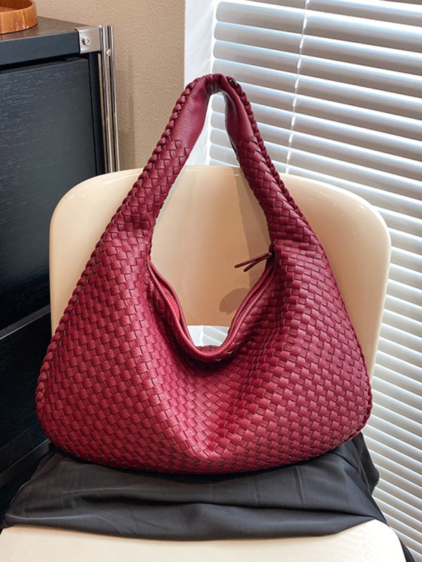 French high-end woven bag, versatile shoulder armpit bag, niche texture portable commuter bag-TOPS / DRESSES-[Adult]-[Female]-Red-FREESIZE-2022 Online Blue Zone Planet
