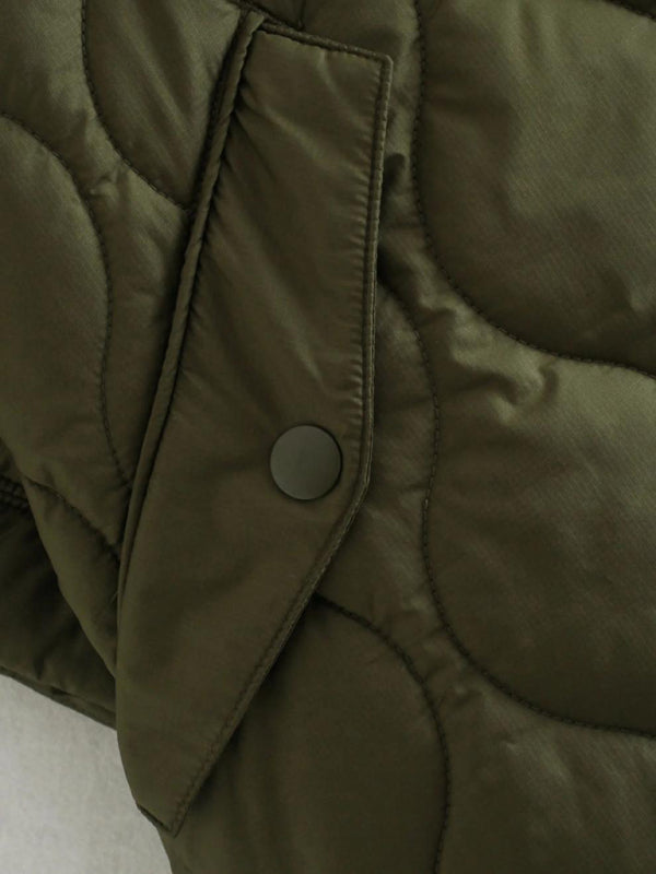 half-zip loose waterproof cape-style cotton half-sleeved diamond check pullover jacket kakaclo
