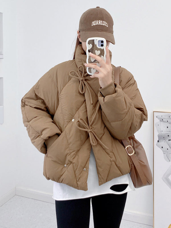 fashion loose and foreign style short white duck down jacket kakaclo