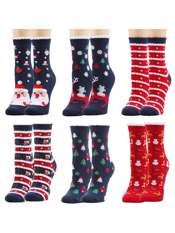 Blue Zone Planet |  New autumn and winter woolen socks Christmas mid-calf socks Christmas socks kakaclo