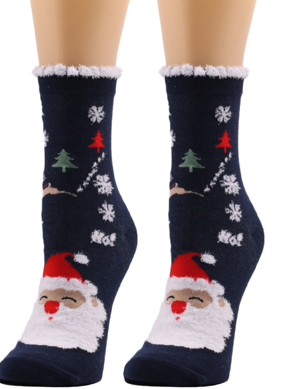 Blue Zone Planet |  New autumn and winter woolen socks Christmas mid-calf socks Christmas socks kakaclo