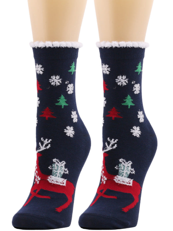 Blue Zone Planet |  New autumn and winter woolen socks Christmas mid-calf socks Christmas socks kakaclo
