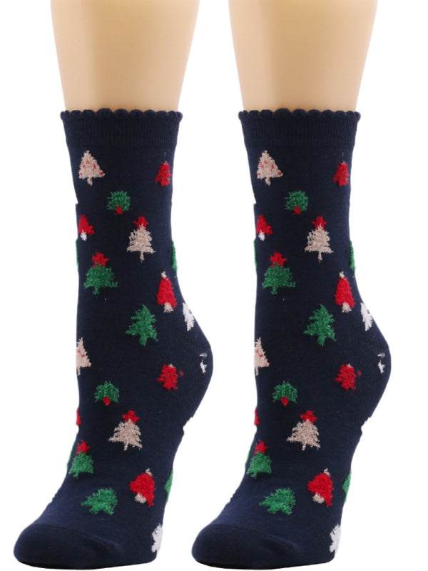 Blue Zone Planet |  New autumn and winter woolen socks Christmas mid-calf socks Christmas socks kakaclo