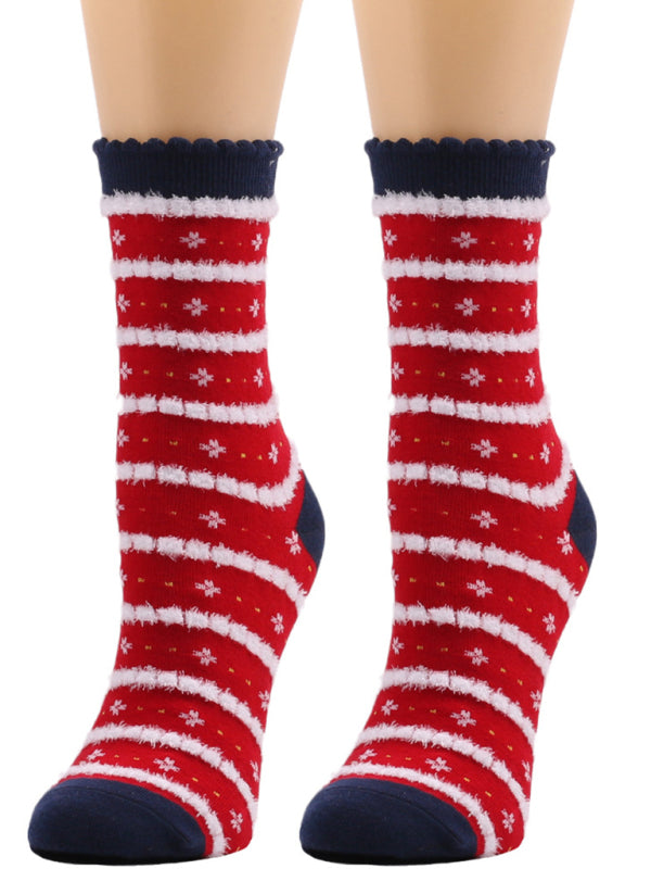 Blue Zone Planet |  New autumn and winter woolen socks Christmas mid-calf socks Christmas socks kakaclo