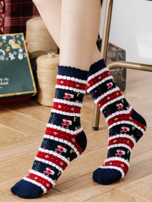 Blue Zone Planet |  New autumn and winter woolen socks Christmas mid-calf socks Christmas socks kakaclo