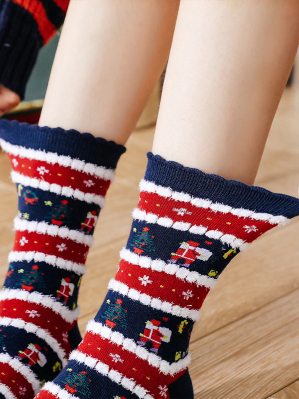 Blue Zone Planet |  New autumn and winter woolen socks Christmas mid-calf socks Christmas socks kakaclo