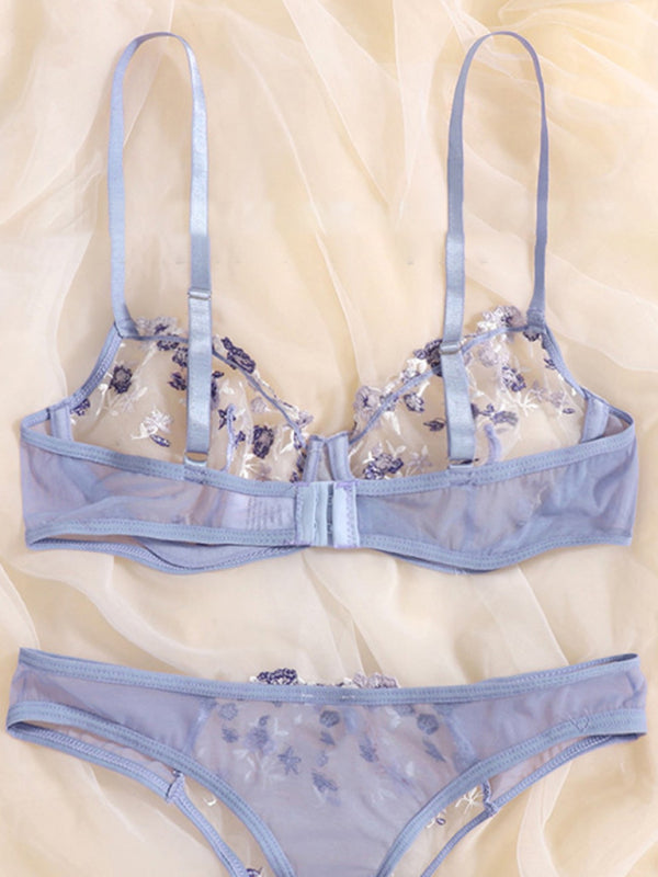 Blue Zone Planet | Sexy see-through floral lingerie set-TOPS / DRESSES-[Adult]-[Female]-2022 Online Blue Zone Planet