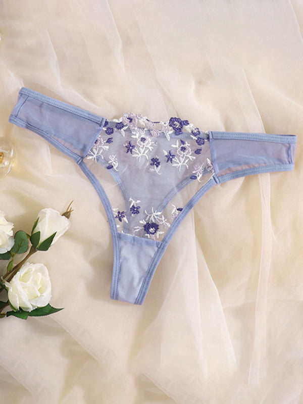 Blue Zone Planet | Sexy see-through floral lingerie set-TOPS / DRESSES-[Adult]-[Female]-2022 Online Blue Zone Planet