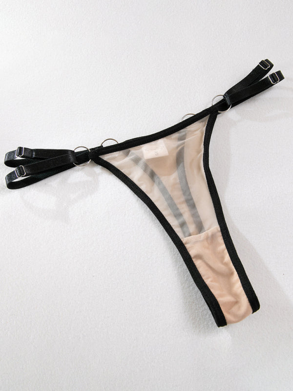 Adult erotic hollow backless suit Lingerie Sets BLUE ZONE PLANET